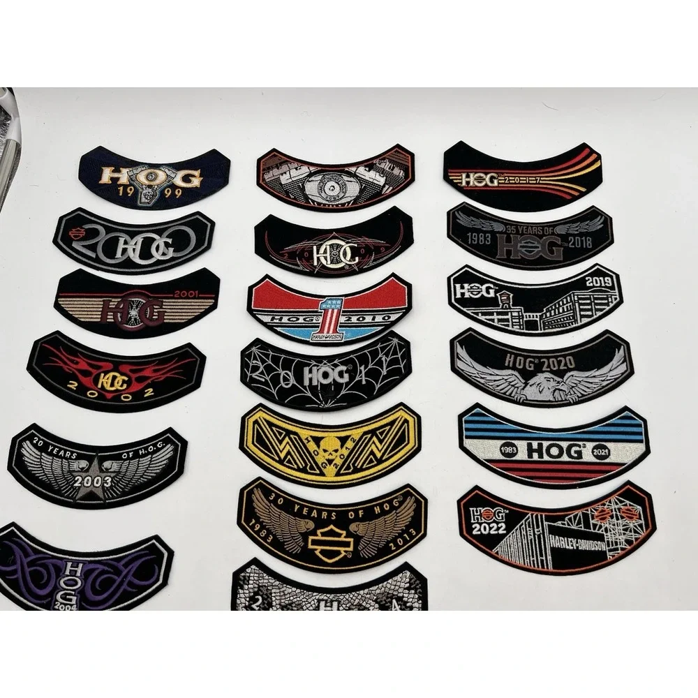 Harley Davidson HOG Annual Rocker Patch Lot 1999-2022 NWOT Near Complete